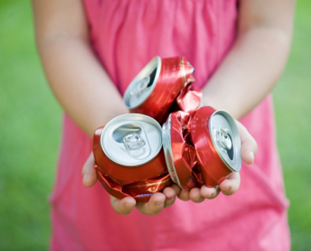 recycled cans